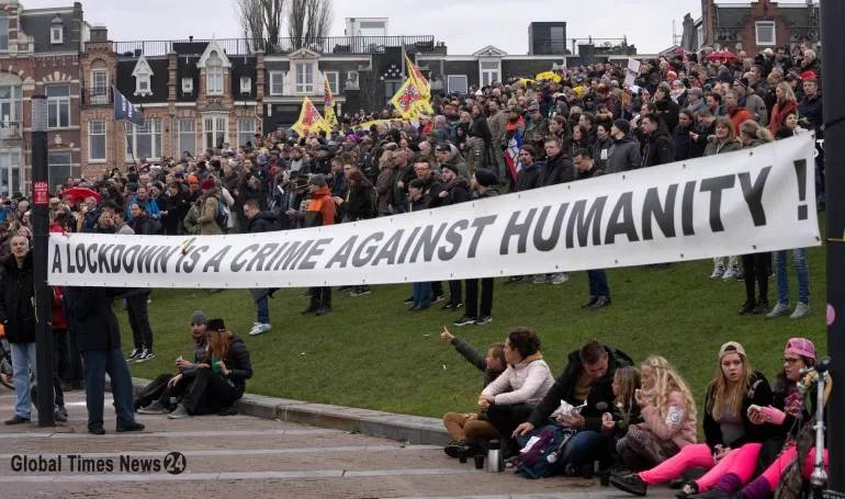 Thousands protest against Dutch COVID restrictions
