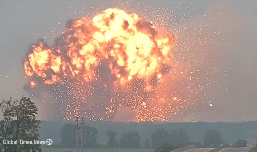 Large explosion rocks Ukrainian capital